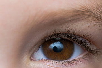kid eye closeup