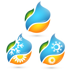 Symbols for air conditioner bio and eco design