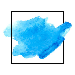 beautiful blue watercolor stain