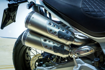 Twin Exhaust Pipes.