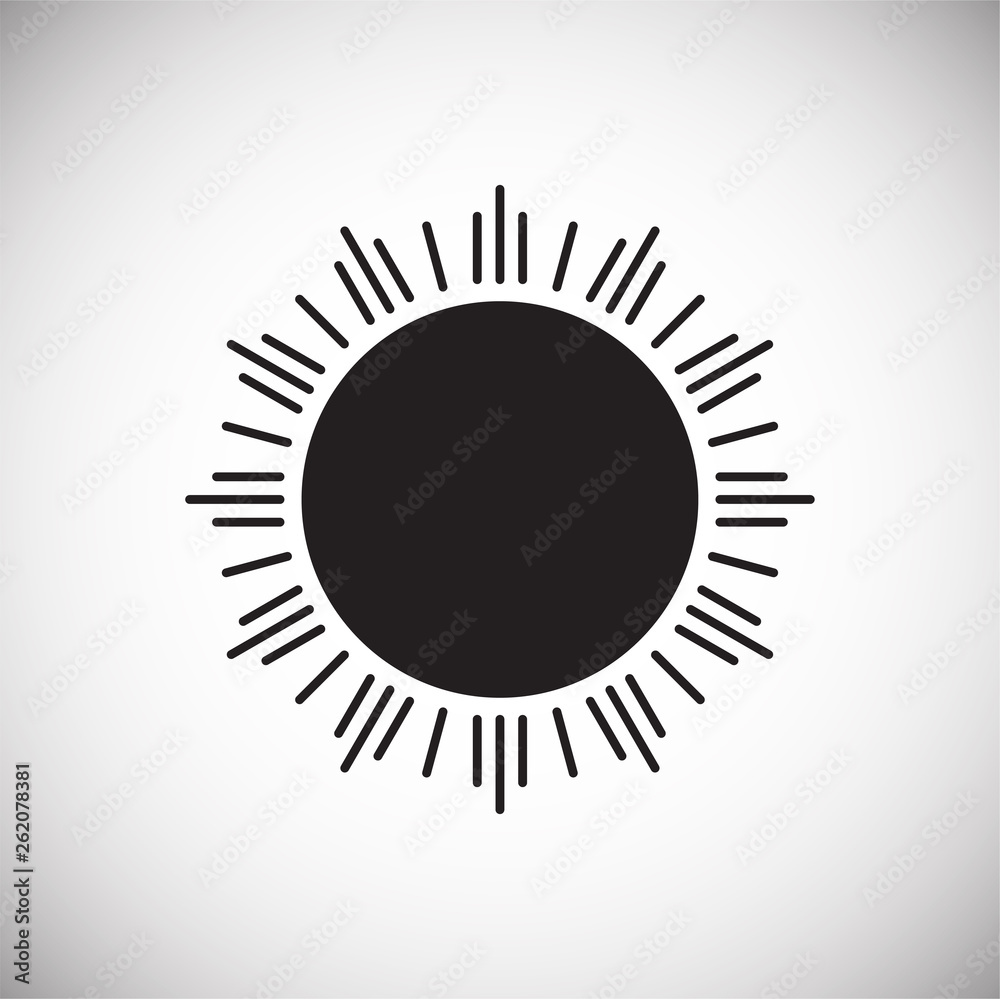 Poster sun icon on background for graphic and web design. simple vector sign. internet concept symbol for w