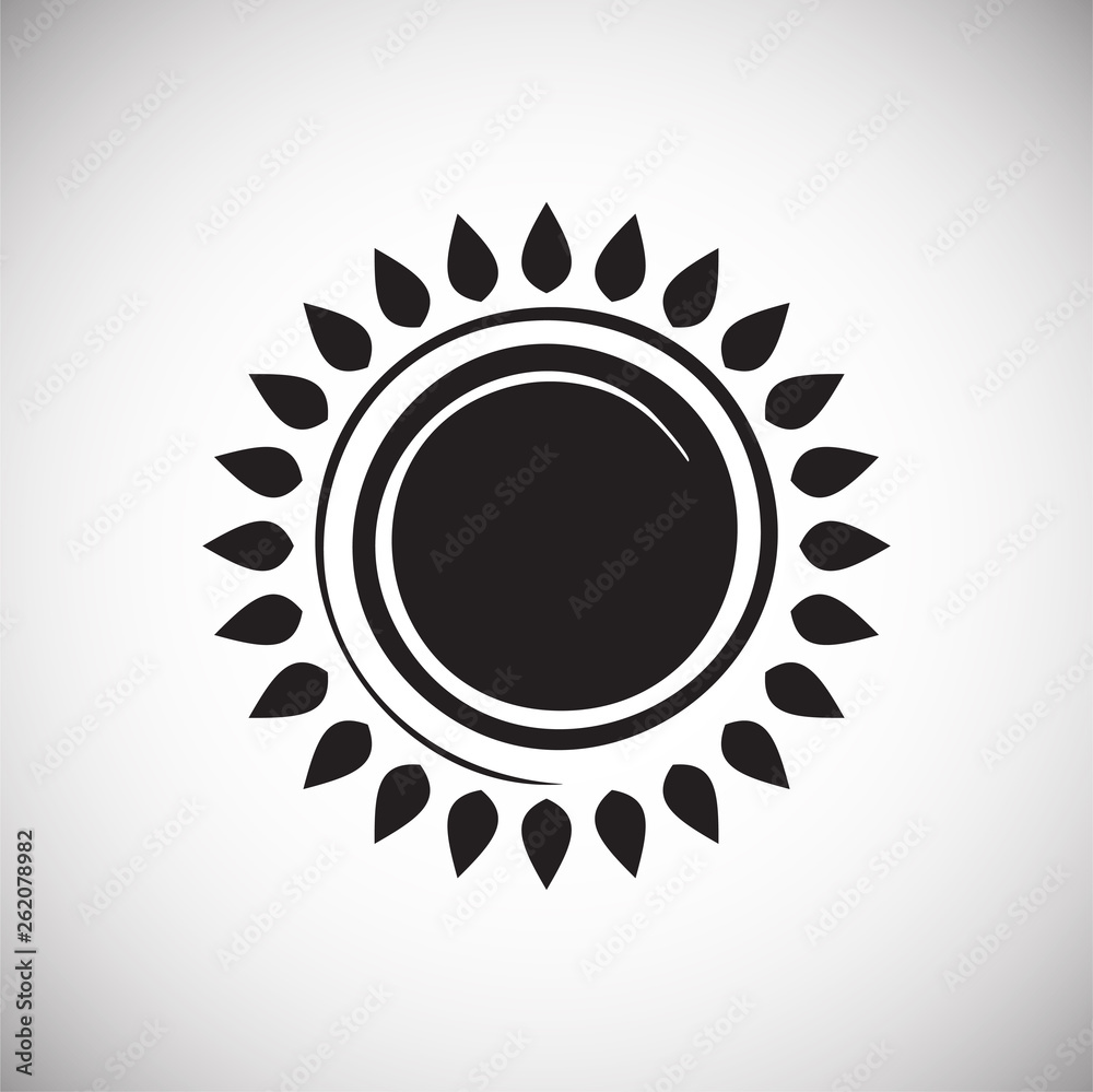 Poster sun icon on background for graphic and web design. simple vector sign. internet concept symbol for w