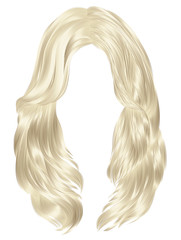  trendy woman long hairs blond colors .  beauty fashion .  realistic  graphic 3d