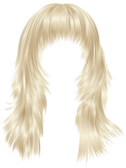  trendy woman long hairs  blonde  colors .  beauty fashion .  realistic 3d