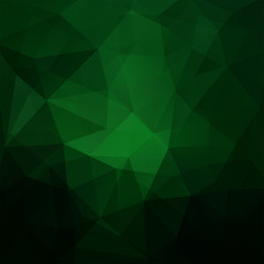 Background of geometric shapes. Dark green mosaic pattern. Vector EPS 10. Vector illustration