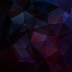 Obraz premium Polygonal vector background. Can be used in cover design, book design, website background. Vector illustration. Dark blue, purple colors.