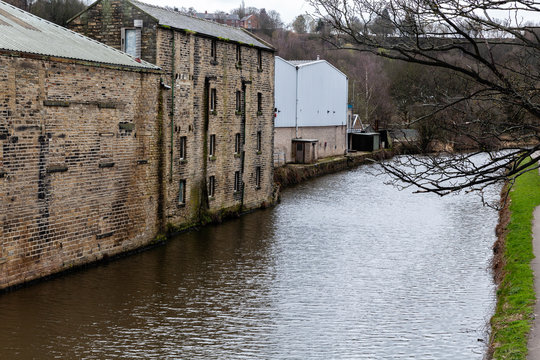 Old mill by a canal.