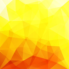 Abstract background consisting of yellow, orange triangles. Geometric design for business presentations or web template banner flyer. Vector illustration