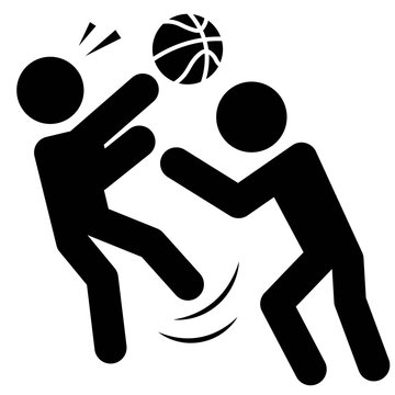 Basketball Foul Icon Vector