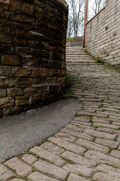 Cobbled path