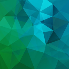 Obraz premium Abstract background consisting of green, blue triangles. Geometric design for business presentations or web template banner flyer. Vector illustration