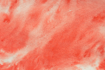 red watercolor pastel painted on paper background texture