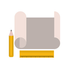 construction plan isolated icon