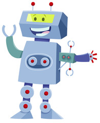 funny robot cartoon comic character