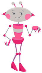 female robot cartoon comic character