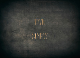 Live simply purity karma believe typography type