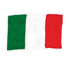 Fototapeta premium Italy flag made of grunge style vector