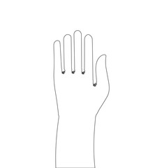 Hand outline simple  illustration with a wide range of applications.