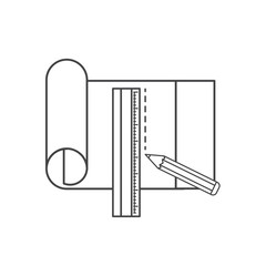 construction plan isolated icon