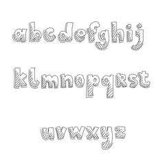 Hand drawn typeset