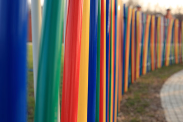 color fence in the Park