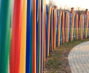color fence in the Park