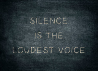 Silence loud voice reply answer golden typography type
