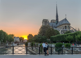 Fototapeta na wymiar Notre Dame de Paris. Paris, France, on August 2, 2018.