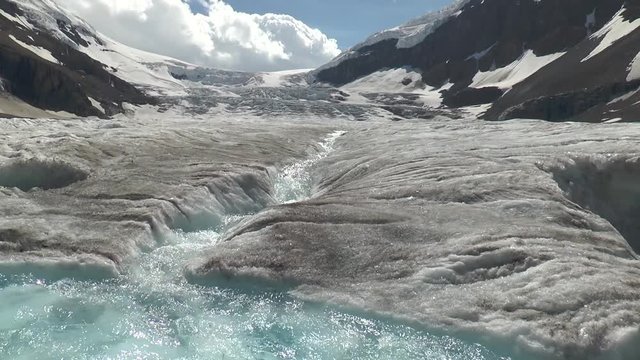 Glaciers in the Canadian mountains.