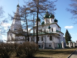 Yaroslavl, Russia, the church of Elijah the Prophet Ilia Prorok in Yaroslavl. - obrazy, fototapety, plakaty