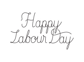 happy labor day label isolated icon