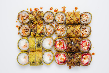 Sushi, rolls, fish, rice