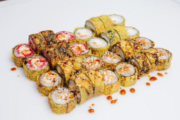 Sushi, rolls, fish, rice