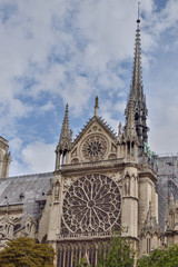 Fototapeta na wymiar Notre Dame Paris France Fire