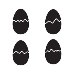 easter broken egg shells- vector illustration