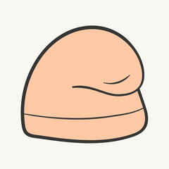 Beautiful colored icon of a winter cap