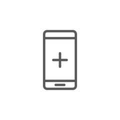 Mobile, new, smartphone vector icon. Element of phone for mobile concept and web apps illustration. Thin line icon for website design and development. Vector icon