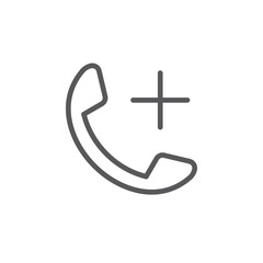 Call, contact, new vector icon. Element of phone for mobile concept and web apps illustration. Thin line icon for website design and development. Vector icon