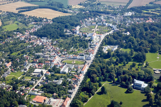 Span over the city of Putbus on the island of R&uuml;gen in Germany