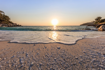 Marble beach (Saliara beach), Thassos Islands, Greece