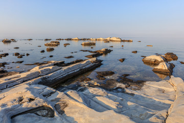the old marble quarry in Aliki, Greece