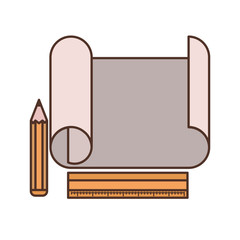 construction plan isolated icon