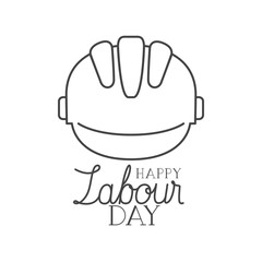 happy labor day label isolated icon