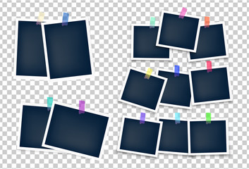 different size photo frame templates with stickers