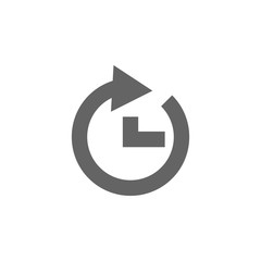 Arrow, time icon. Element arrow icon. Premium quality graphic design icon. Signs and symbols collection icon for websites, web design, mobile app