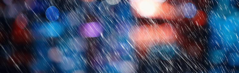 autumn rain background city / October background with raindrops in the city, abstraction blurred...