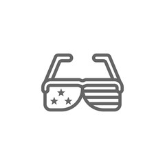 Sunglasses, USA icon. Element of 4th of july icon. Thin line icon for website design and development, app development. Premium icon