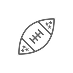American football icon. Element of 4th of july icon. Thin line icon for website design and development, app development. Premium icon