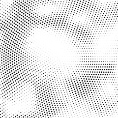 Grange halftone texture of black and white dots.