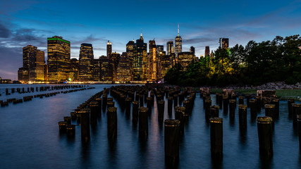 Fototapeta na wymiar Manhattan Skyline mit Hudson River in New York